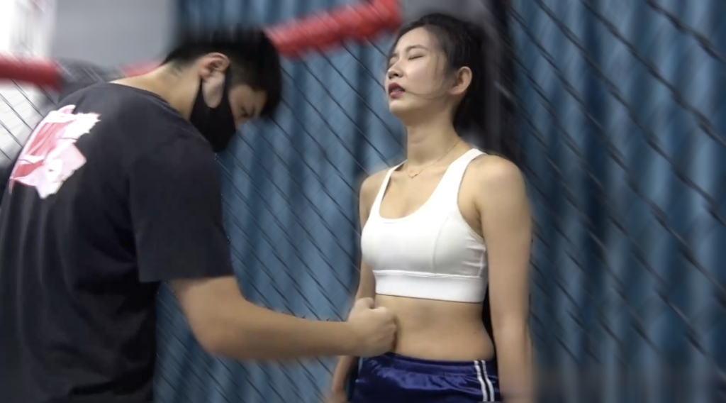 【玫瑰】真实腹击-打到咳嗽bp001