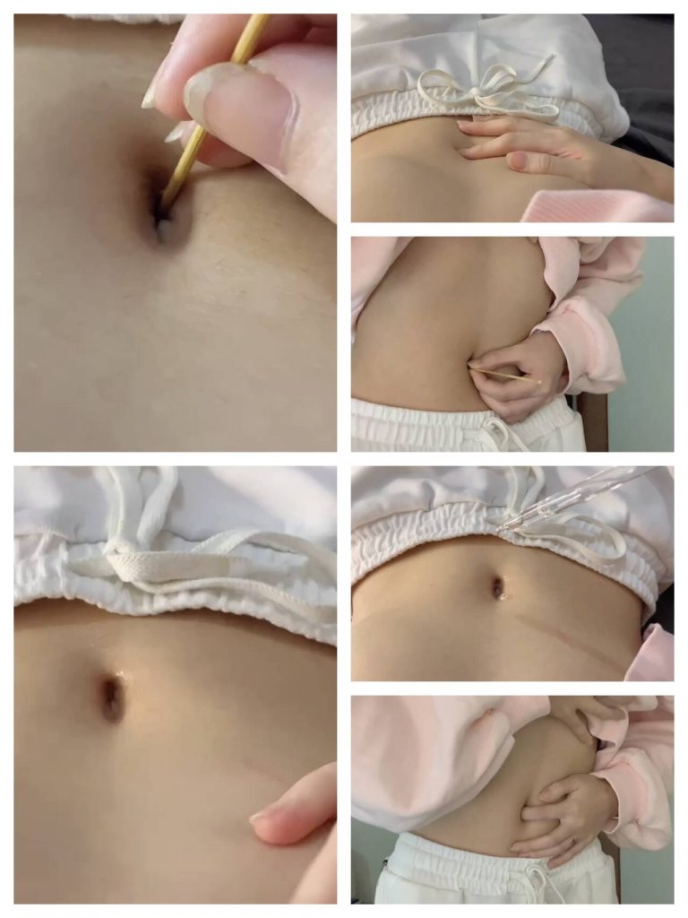 漂亮小姐姐牙签重桶肚脐