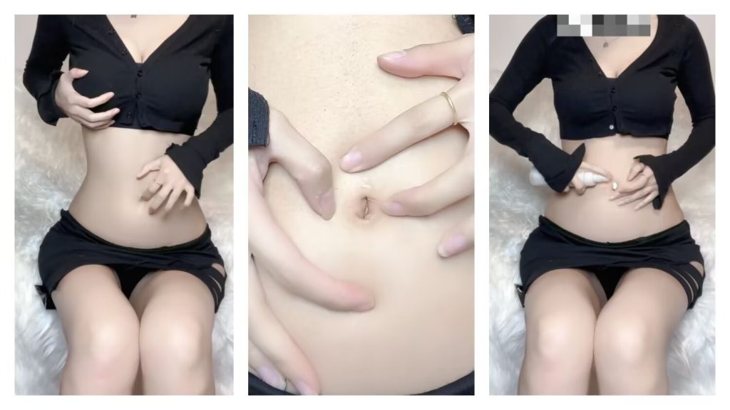 柠柠定制-乳液捅肚脐特写+脚