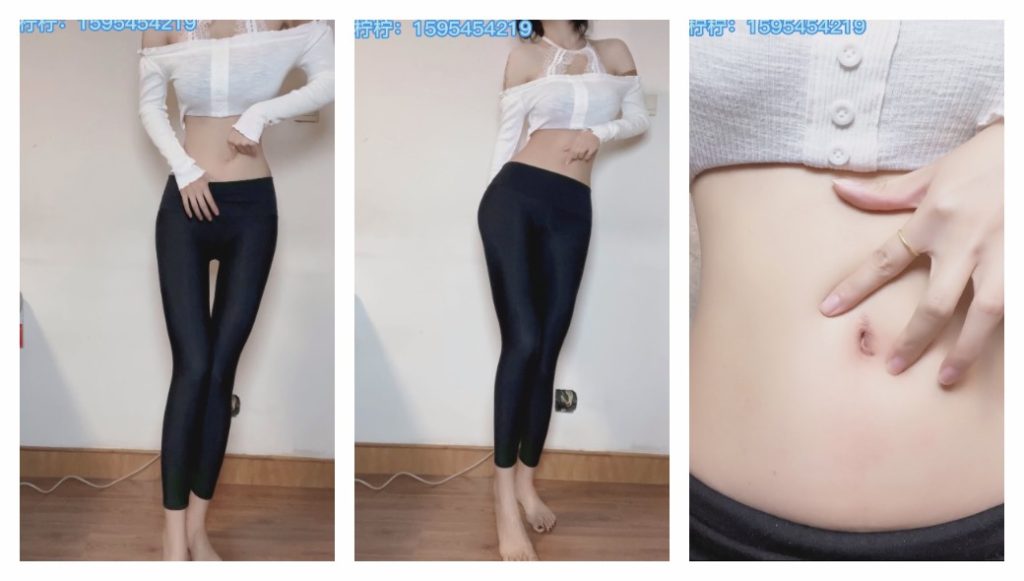 柠柠定制-紧身瑜伽裤扭腰捅肚脐