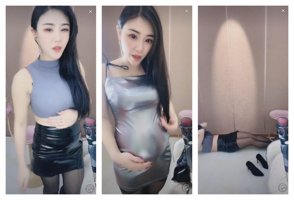 刷礼物主播喝可乐撑大肚子撑吐 (2)第二部银色皮裙