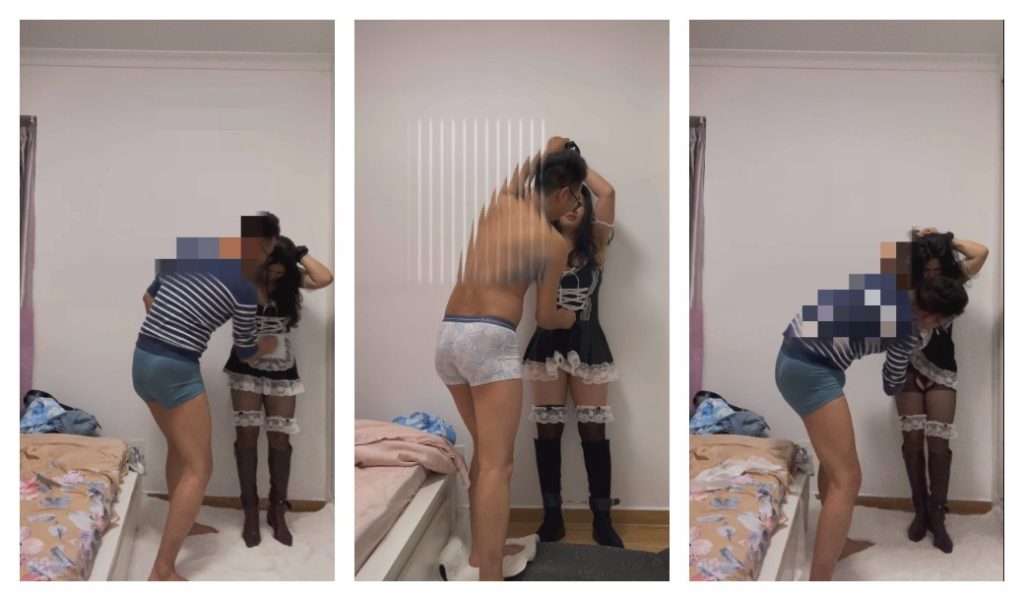 实践黑丝长靴女仆