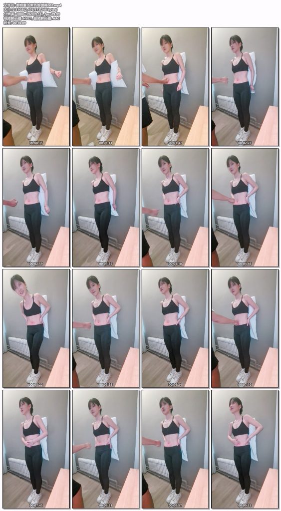 御姐重击黑色瑜伽裤002