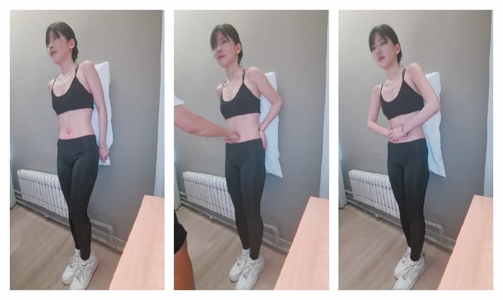 御姐重击黑色瑜伽裤002