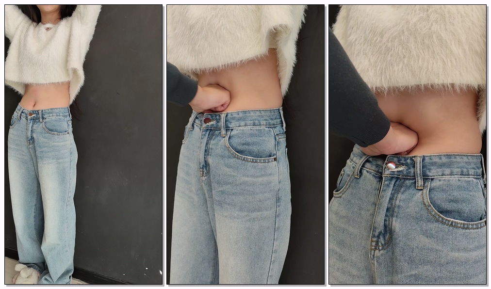 实践17岁女高中生白皙平坦肚子