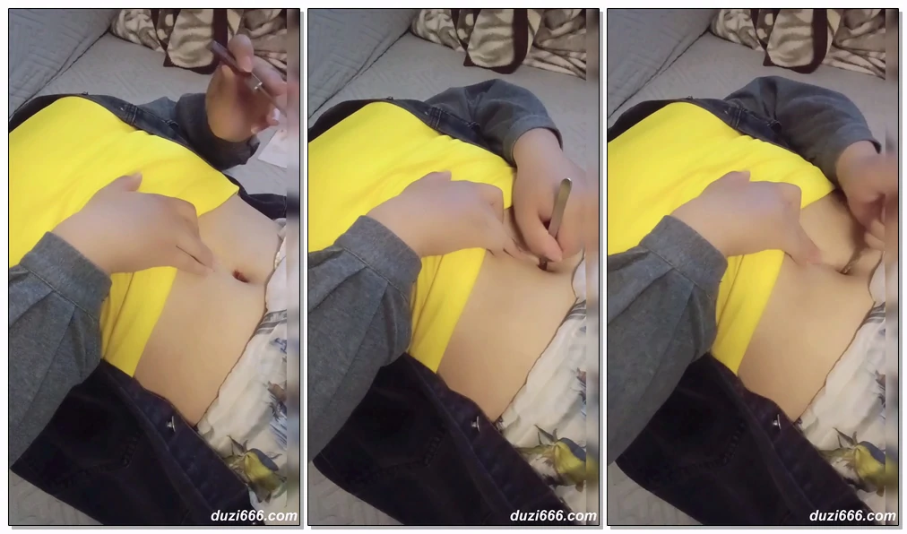 【真实捅刺】刺脐出血