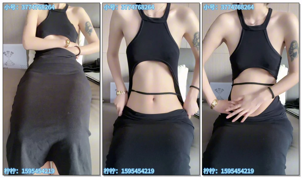 柠柠定制-露脐礼服被钻腹