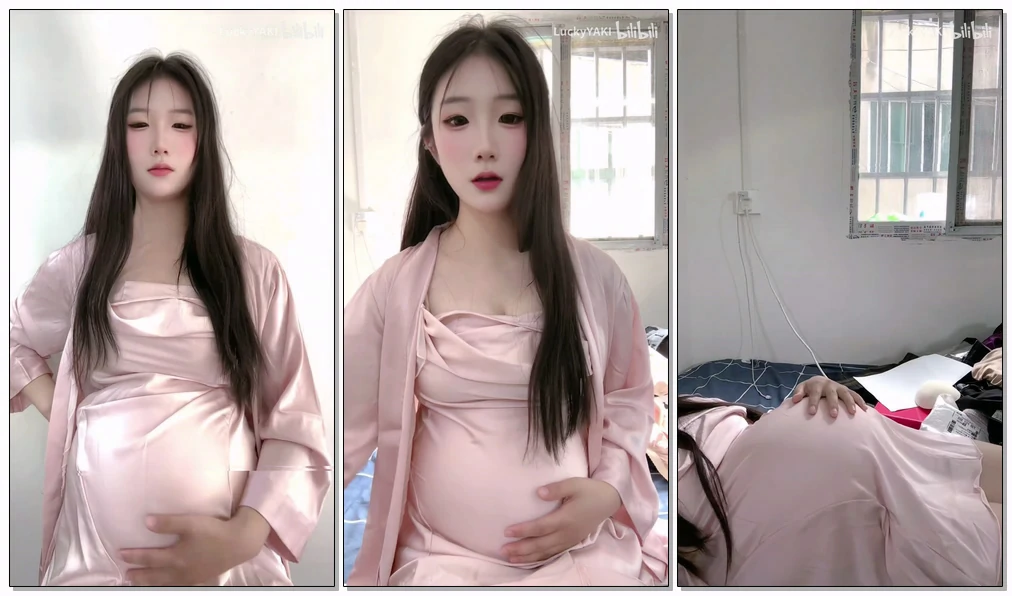 狮驼岭丝绸睡衣女妖精被入腹变大肚