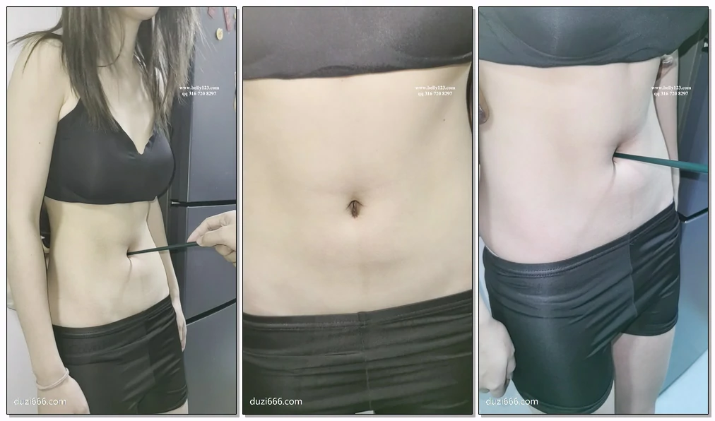 薄腹马甲线女友肚脐被捅