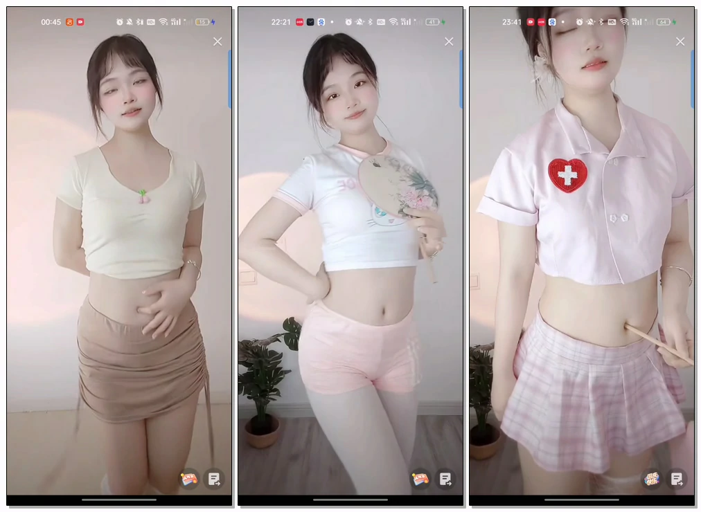 快手肚脐妹直播录屏合集