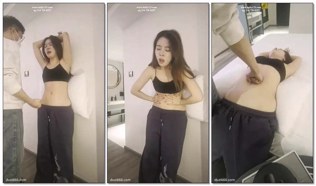 形似宋妍菲女同好被重击上腹胃部